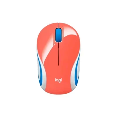 Беспроводная мышь Logitech M187 мини, коралловая