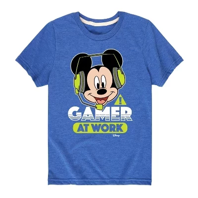 Gamer At Work Short Sleeve Graphic T-Shirt blue (2)
