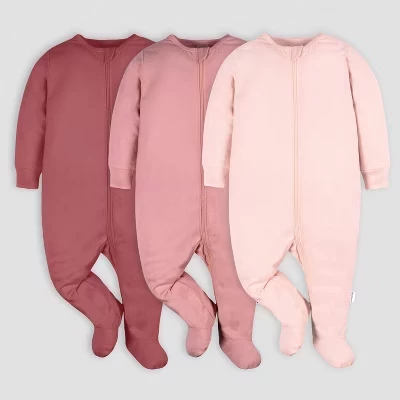 Детский комбинезон Gerber Sleep N Play 3 шт., розовый