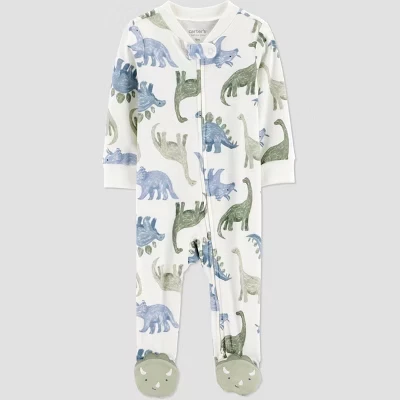Динозавры Carter's Just One You® Для маленьких мальчиков спят и играют - Зеленый/слоновая кость
