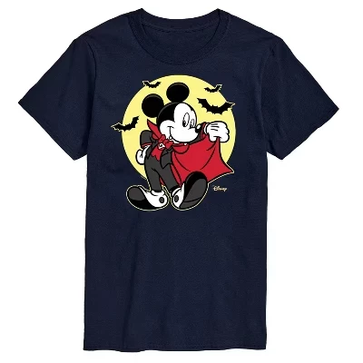 Мужская футболка Disney Vampire Mickey с принтом, синяя