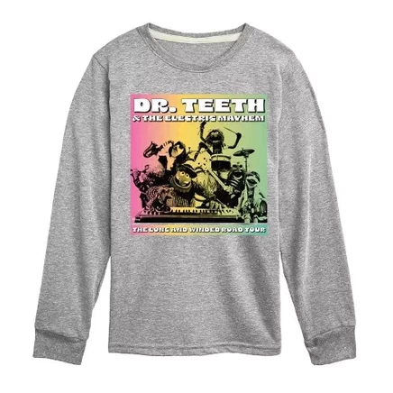 Dr. Teeth & The Electric Mayhem Tour Long Sleeve Graphic T-Shirt athletic heather