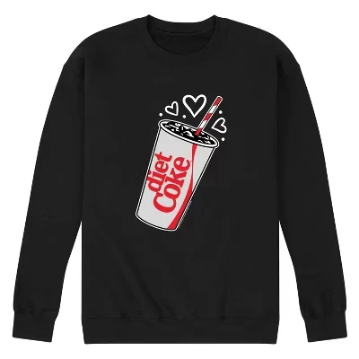 Мужская флисовая толстовка Diet Coke Heart Bubbles с графическим принтом черный