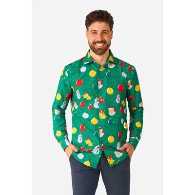 Мужская рубашка Suitmeister Tree, зеленая