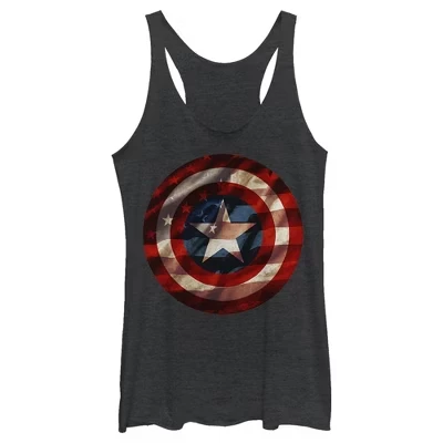 Женская майка с эмблемой America Avengers Shield Flag Racerback