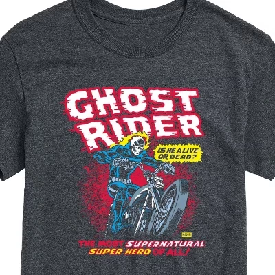 Men's -  - Ghost Rider Short Sleeve Graphic T-Shirt heather charcoal
