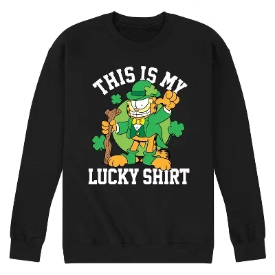 Мужская флисовая толстовка This's My Lucky Shirt с рисунком на День Святого Патрика, черная
