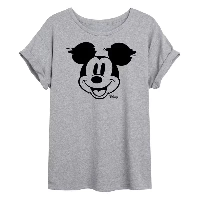 Женская футболка с объемным рисунком Mickey Face Glitch для женщин