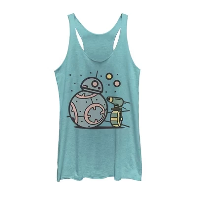 Женская : Майка-беговая дорожка The Rise of Skywalker Droid Cuties, синяя