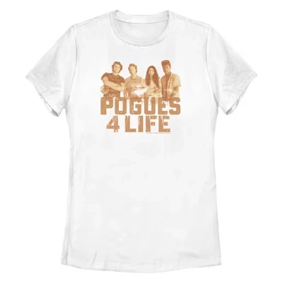 Женская футболка Outer Banks Pogues 4 Life белого цвета