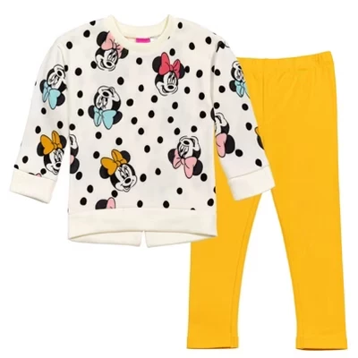 Детский комплект Disney Minnie, свитшот и лосины, слоновая кость