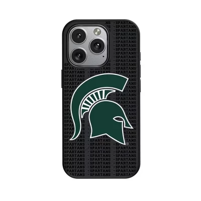 NCAA Big Ten Universities Текстовый фон, совместимый с MagSafe Чехол для мобильного телефона Apple iPhone michigan state spartans