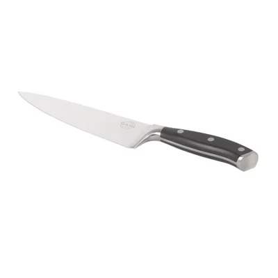 Кухонный нож Sur La Table Kitchen Essential из немецкой кованой стали Full Tang для шеф-повара, 8-дюймовое лезвие из нержавеющей стали черного цвета