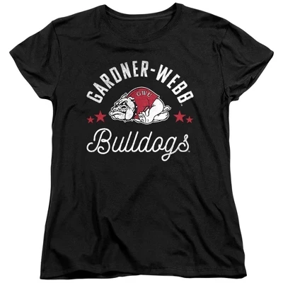 Женская футболка Gardner Webb University Bulldogs черного цвета