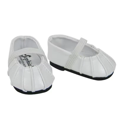 Обувь для кукол Sophia's балетки 18″, из экокожи, белые