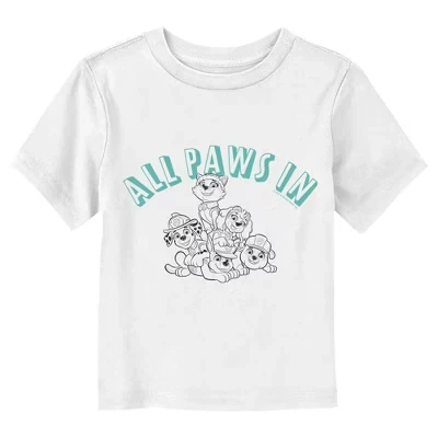 Детская футболка Paw Patrol All Paws In, белая