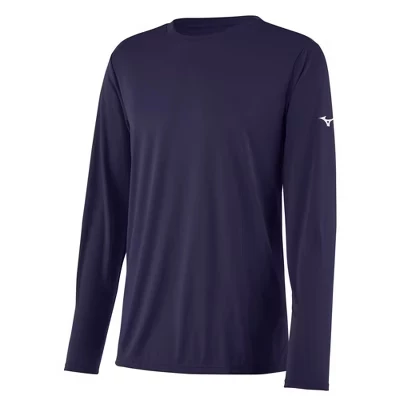 Мужская футболка Mizuno с длинным рукавом, синяя