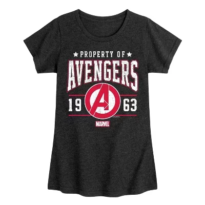 Avengers Property Of Fitted Short Sleeve Graphic T-Shirt black
