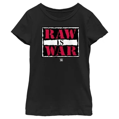 Женская футболка Raw is War черного цвета