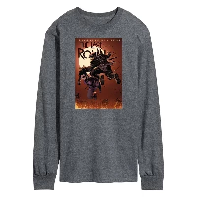 Мужская футболка The Last Ronin Michelangelo с длинным рукавом и графическим рисунком heather charcoal