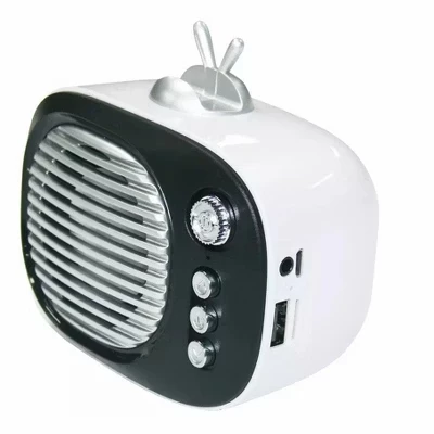Портативная Bluetooth-колонка Link Retro с мультяшной подставкой, белая