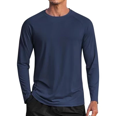 Мужские солнцезащитные рубашки с длинным рукавом Rash Guard, футболки для плавания, легкие быстросохнущие рубашки для рыбалки