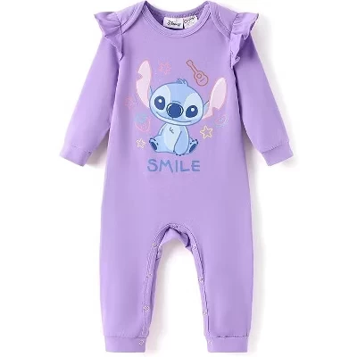Комбинезон с длинными рукавами и оборками для маленьких девочек Disney фиолетовый