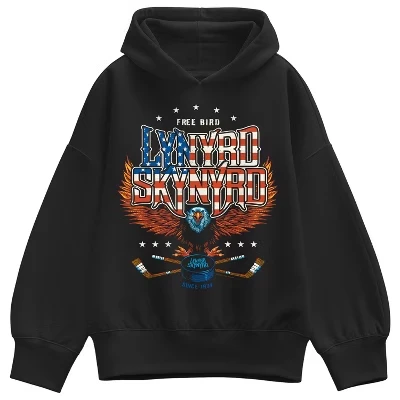 Женское худи Lynyrd Skynyrd «Freebird Hockey», черное