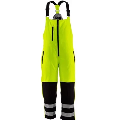 Мужской нагрудный комбинезон RefrigiWear HiVis утеплённый, черный