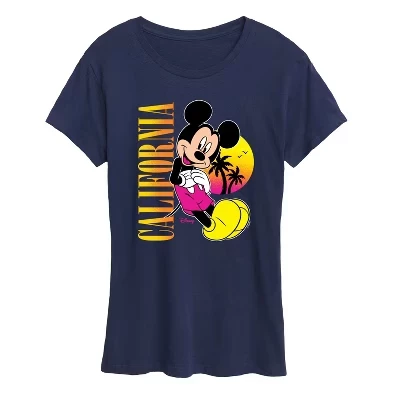 Женская футболка с коротким рукавом Mickey Mouse California с графическим рисунком