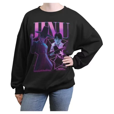 Женская толстовка Jinu Saja Collage Stars для юниорок черный