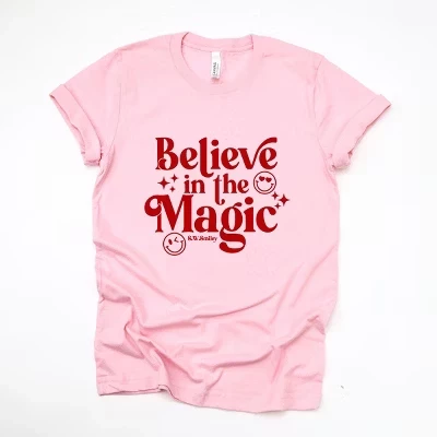 Женская футболка S.W.Smiley Magic Sparkle, розовая