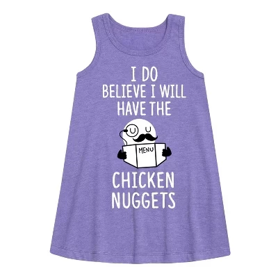 Платье Aline без рукавов с рисунком Do Believe Chicken Nuggets фиолетового цвета