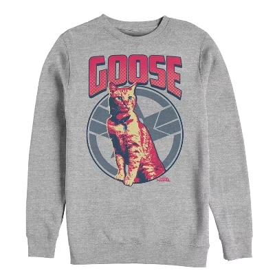 Мужская толстовка со значком Captain Goose Cat athletic heather