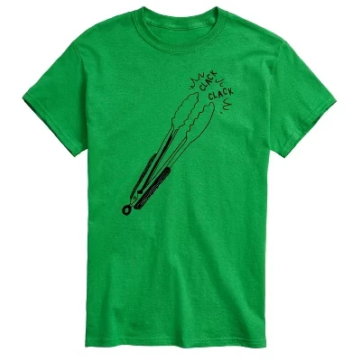 Мужская футболка Clack Clack Tongs с коротким рукавом и рисунком зеленого цвета