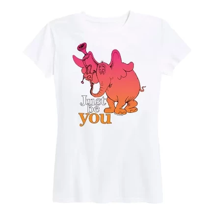 Женская футболка Horton Hears a Who Just Be You с коротким рукавом и рисунком, белая