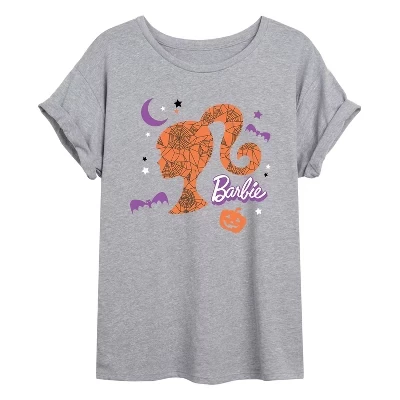 Женская футболка Barbie Witchy Logo, оверсайз, серая