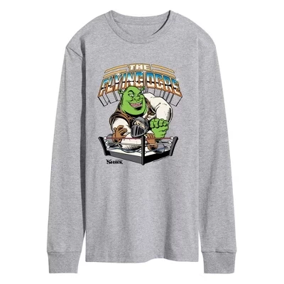 Мужская футболка с длинным рукавом Shrek Flying Ogre, меланж