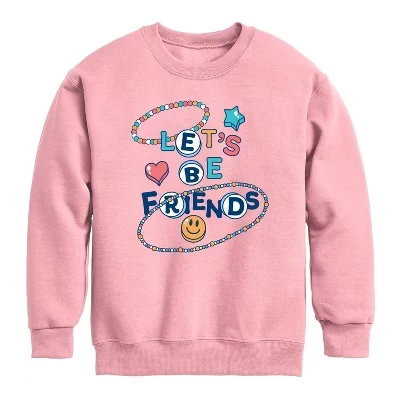 Флисовая толстовка с длинными рукавами и рисунком из бисера Let's Be Friends сиреневого цвета