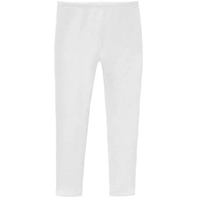 Легинсы для девочек City Threads флисовые, белые
