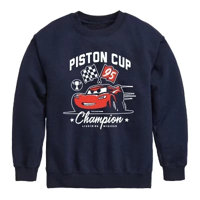 Детская флисовая толстовка Cars McQueen Piston Cup, синяя
