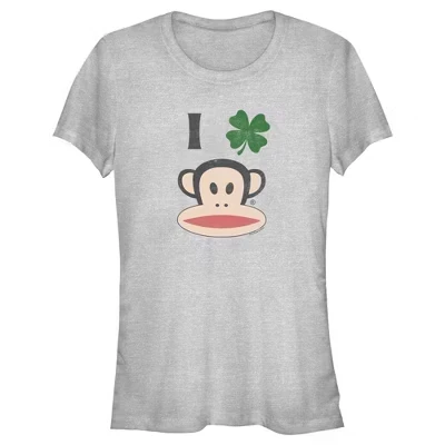 Женская футболка Paul Frank Julius с клевером, серый меланж