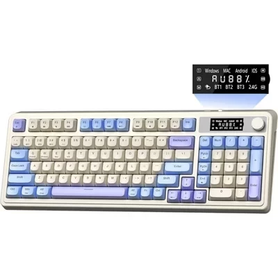 Игровая беспроводная мембранная клавиатура AULA S99Pro, фиолетовая