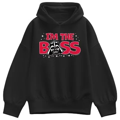 Женская толстовка с капюшоном из флиса Vader I'm the Boss оверсайз, черный
