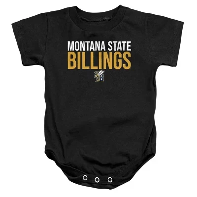 Детский комплект Billings Stacked Baby Snap от Университета штата Монтана, черный