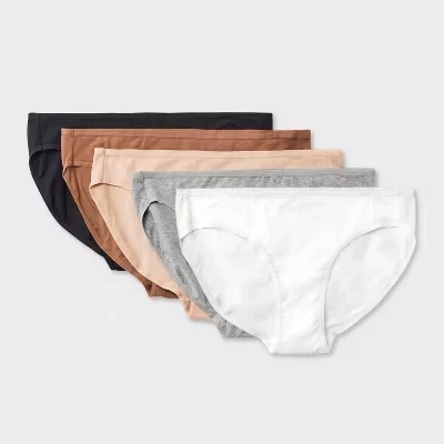 Женское нижнее белье-бикини из хлопчатобумажной смеси 5pk - ™ нейтрального цвета в ассортименте