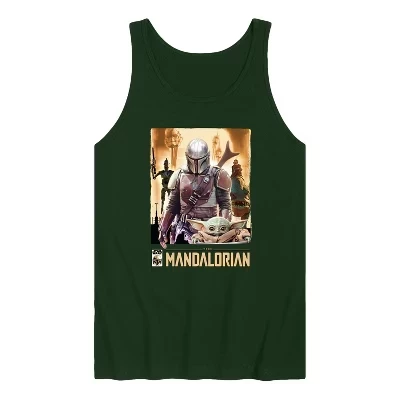 Мужская майка Star Wars Mandalorian Collage, зеленая