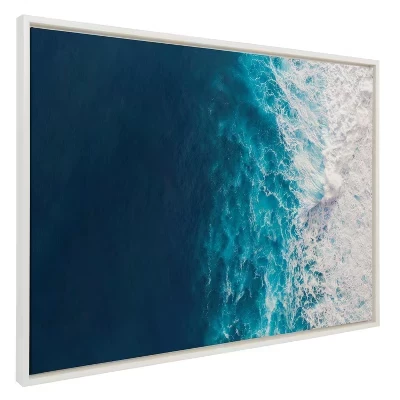 Холст Kate & Laurel Sylvie, волны 71×97 см, белый