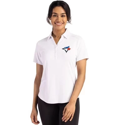 Женское поло с коротким рукавом Toronto Blue Jays Forge Eco Stretch из переработанного материала белого цвета