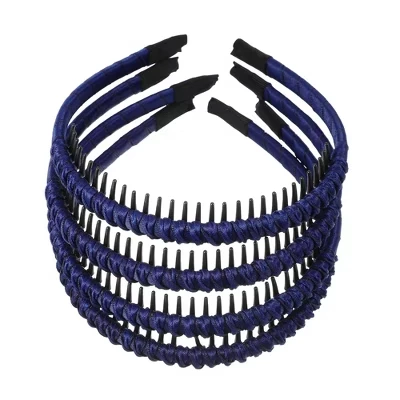 Женские ободки-гребни Unique Bargains, 4 шт., синие